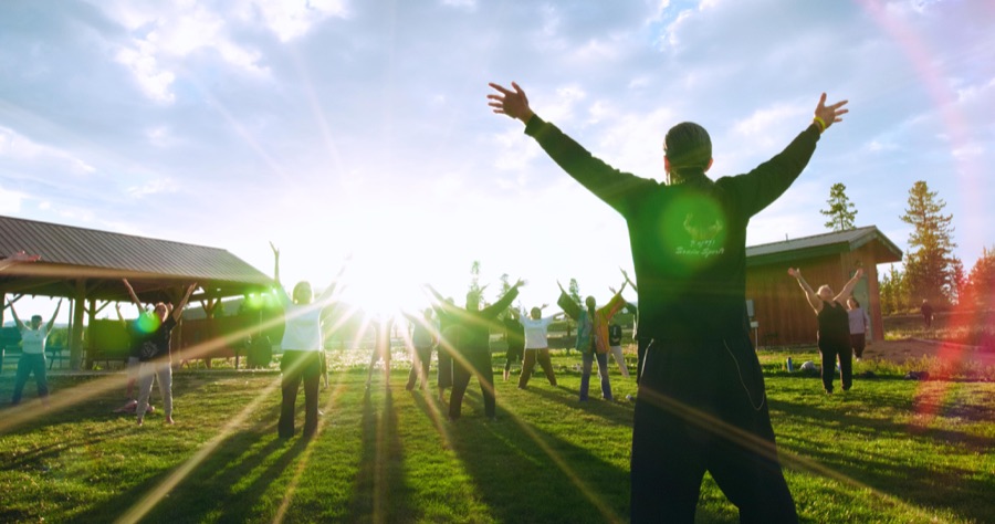 Qigong outdoors